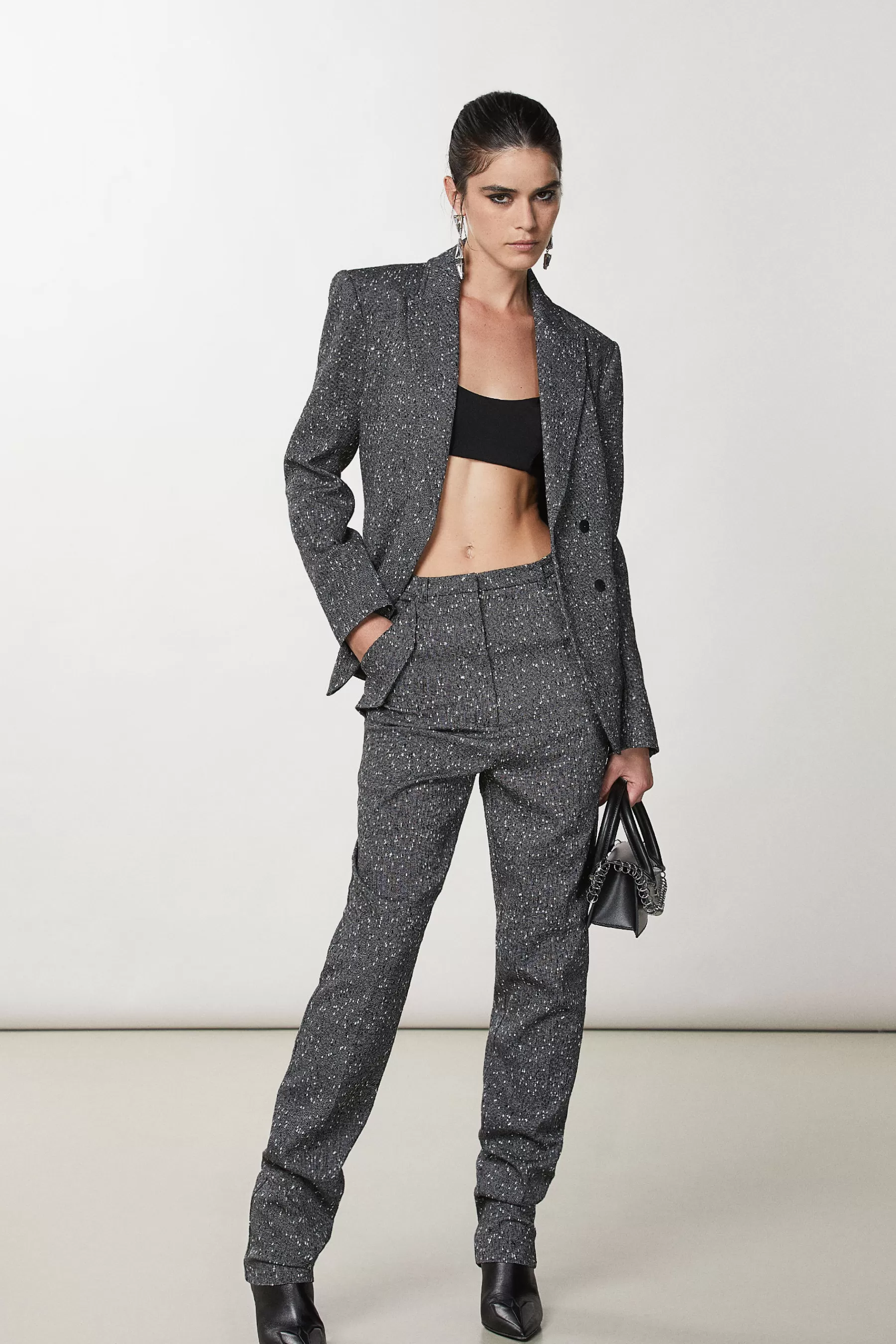 Patrizia Pepe Giacca doppio petto in tweed