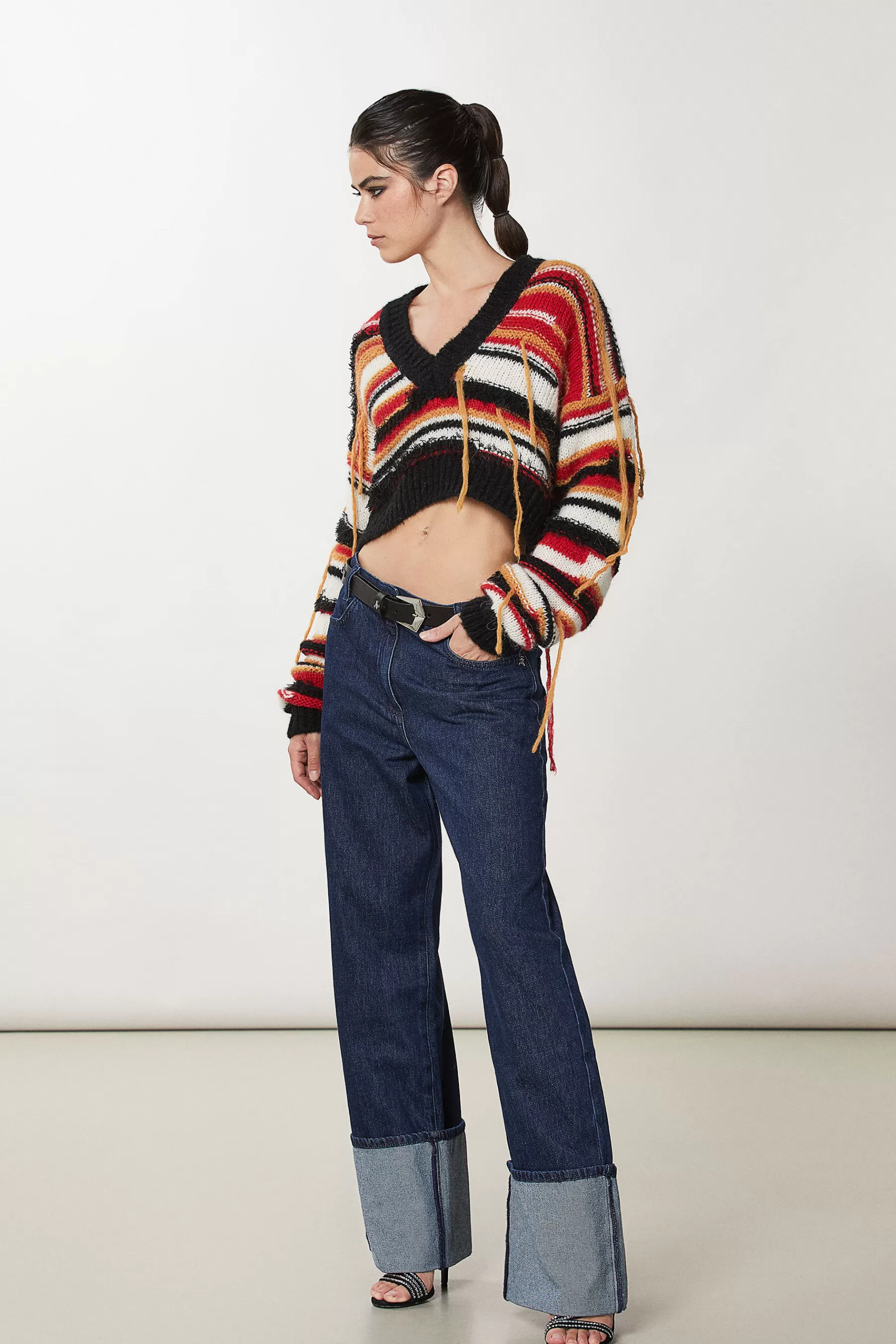 Patrizia Pepe Maglia cropped multicolore