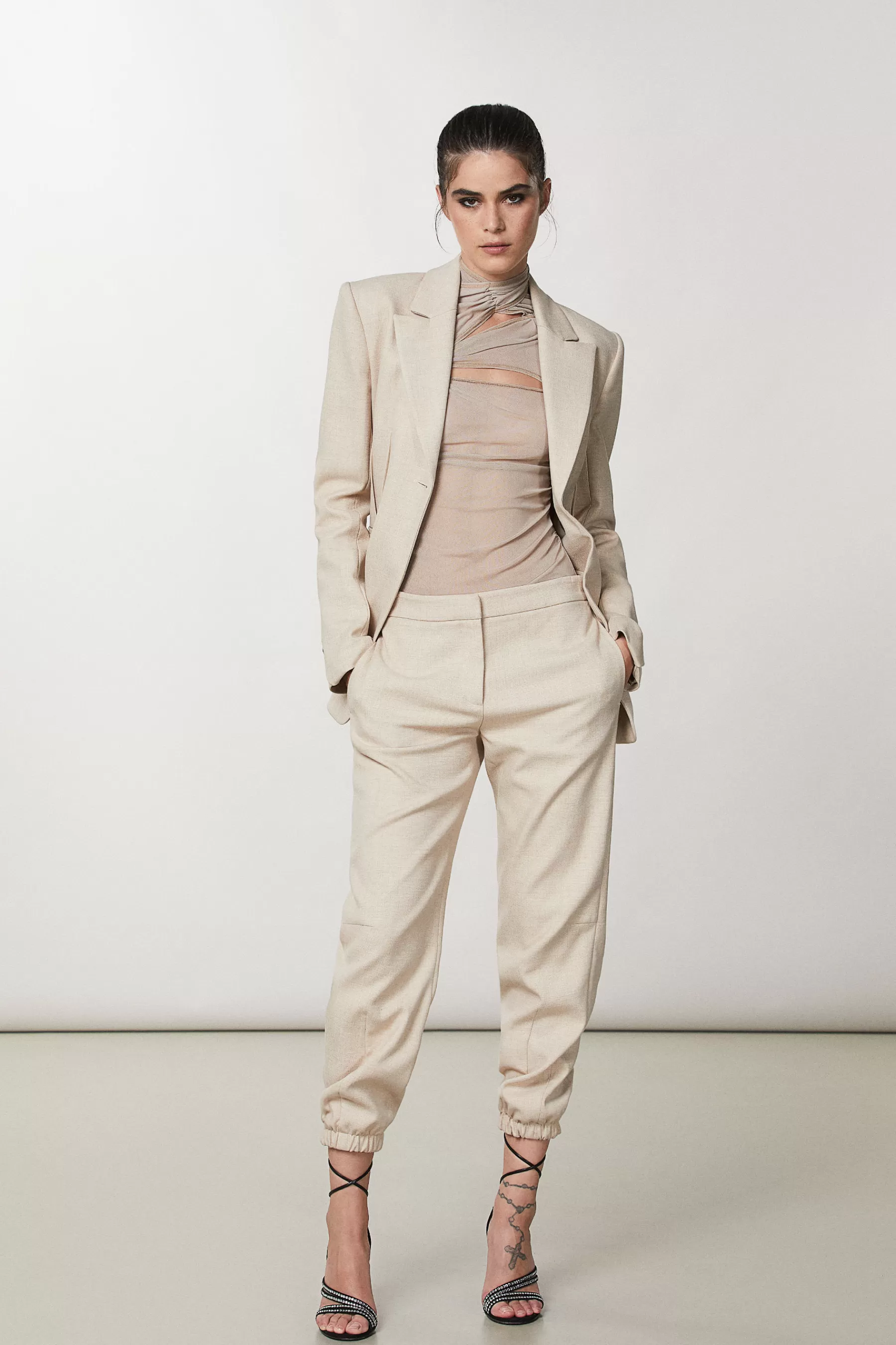 Patrizia Pepe Pantaloni jogger in tela